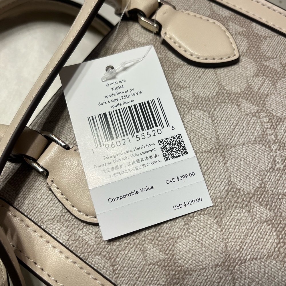 kate spade Small Crossbody Tote in Light Pink and Cream - Picture 2 of 5